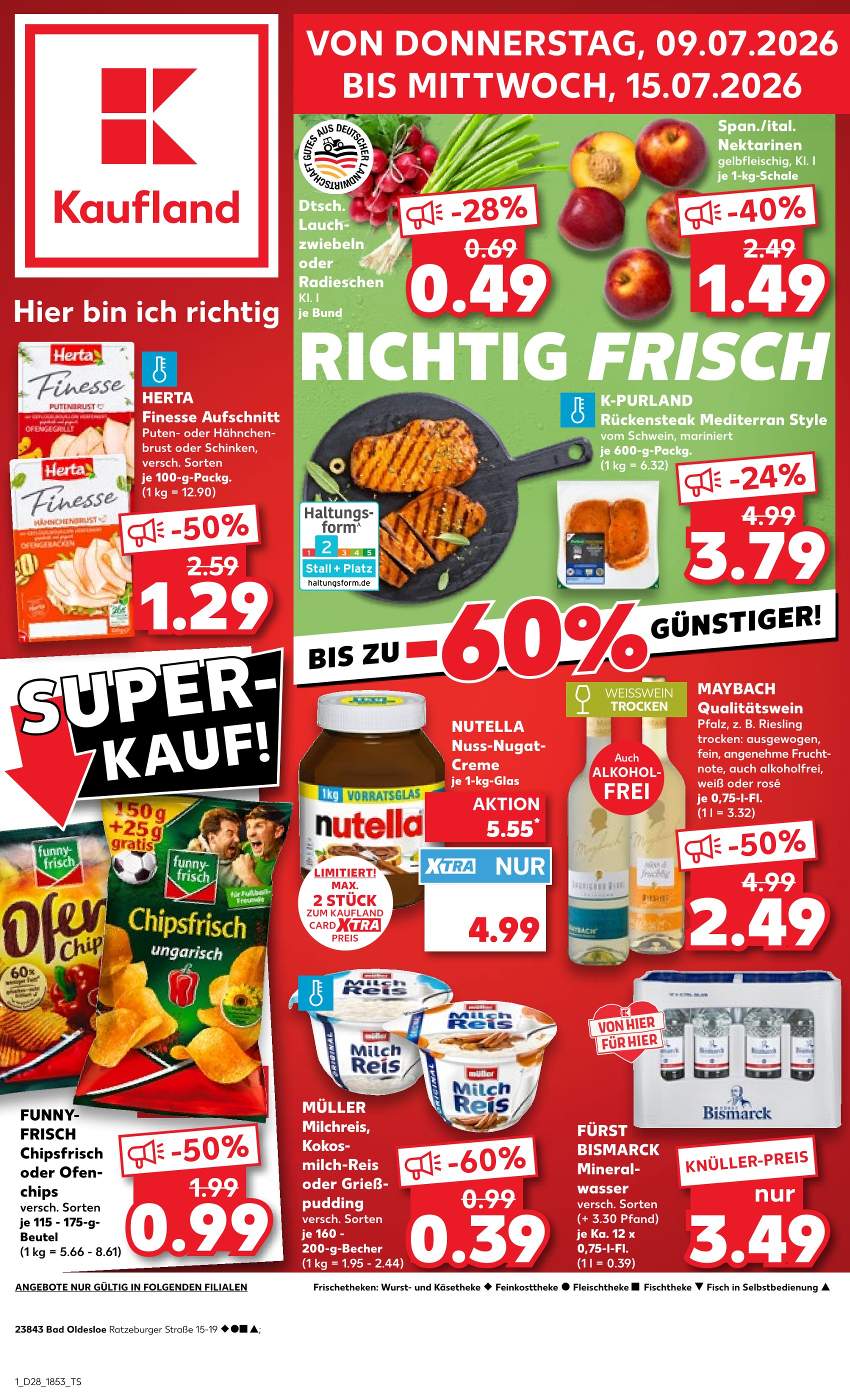 Kaufland Prospekt für Lasbek: Hier bin ich richtig, 52 Seiten, 09.07.2026 - 15.07.2026